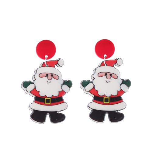 Cartoon Weihnachten Acryl Drop Ohrringe Lustiger Weihnachtsmann Snowman Dangle Ohrringe Statement Schmuck Geschenk Für Frauen Mädchen Süßes Weihnachtsmann Snowman Leicht Und Langlebig Bequem Zu Zu von Storage Bag