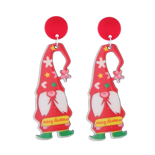 Cartoon Weihnachten Acryl Drop Ohrringe Lustiger Weihnachtsmann Snowman Dangle Ohrringe Statement Schmuck Geschenk Für Frauen Mädchen Süßes Weihnachtsmann Snowman Leicht Und Langlebig Bequem Zu Zu von Storage Bag