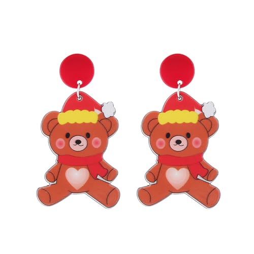Cartoon Weihnachten Acryl Drop Ohrringe Lustiger Weihnachtsmann Snowman Dangle Ohrringe Statement Schmuck Geschenk Für Frauen Mädchen Süßes Weihnachtsmann Snowman Leicht Und Langlebig Bequem Zu Zu von Storage Bag