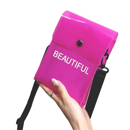 Clear Crossbody Bag Candy Color Jelly PVC Phone Hülle Tasche Angepasst Schultertasche Für Konzerte Sportveranstaltung Festivals PVC Gelee Plastikschultertasche von Storage Bag