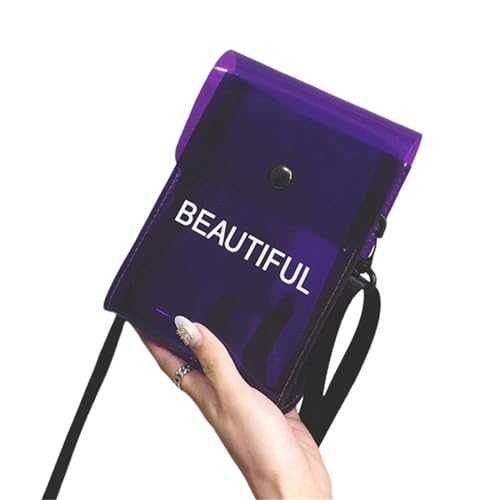 Clear Crossbody Bag Candy Color Jelly PVC Phone Hülle Tasche Angepasst Schultertasche Für Konzerte Sportveranstaltung Festivals PVC Gelee Plastikschultertasche von Storage Bag