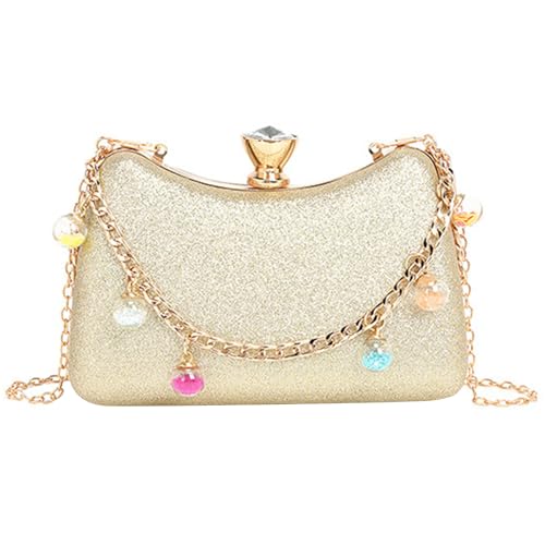 Damenabend Clutch Bag Kette Gurt Crossbody Tasche Elegante Clutch Handtasche Mode Schulter Hochzeitsbahn Für Party Damen Abendketten Gurt Crossbody Handtasche Für Partys von Storage Bag