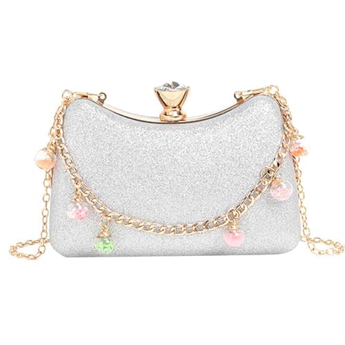 Damenabend Clutch Bag Kette Gurt Crossbody Tasche Elegante Clutch Handtasche Mode Schulter Hochzeitsbahn Für Party Damen Abendketten Gurt Crossbody Handtasche Für Partys von Storage Bag