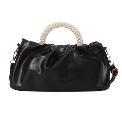 Damengerüte Crossbody Bag PU Leder Umhängetasche Koreaner Bio Perlen Handtasche Und Geldbörse Abend Damenkoreaner Messenger Ruch Schulter PU Lederhandtasche von Storage Bag