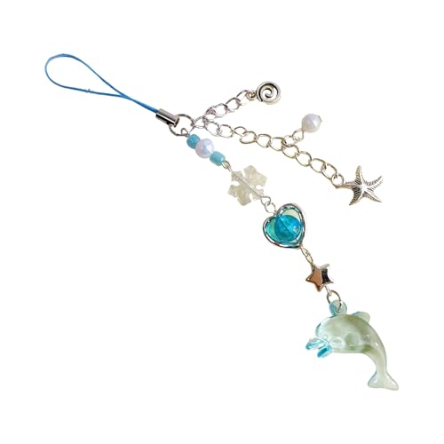 Dolphin Bag Charm Acryl Keychain Bows Keyring Für Frauen Autoschlüsselhaltertaschen Anhänger Rucksack Dekoration Ozeanstil Gepäck Accessoire von Storage Bag