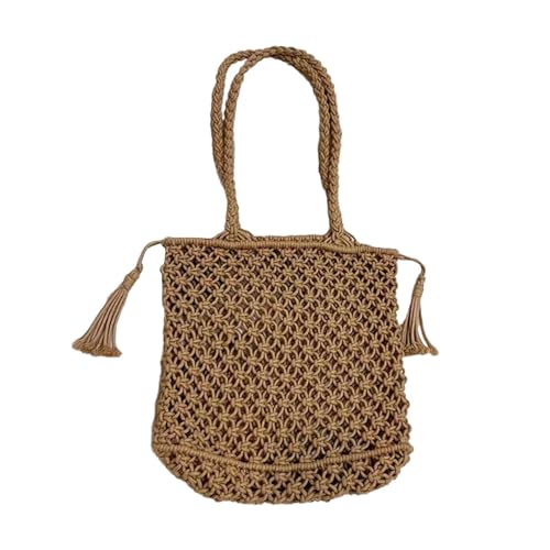 Einfache Geldbeutel Casual Small Bag Baumwollbeutel Moderne Gestrickte Baumwollschulter Hollow Designings Geschenk Leichte Handtasche von Storage Bag