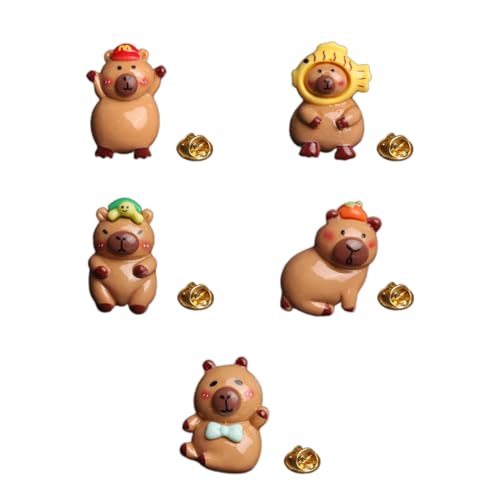 Elegante Capybara Lapel Pin Handgefertigte Tierbrosche Stilvolle Corsage Badge Fashion Accessoire Für Partys Und Abendessen Accessoire Für Frauen von Storage Bag