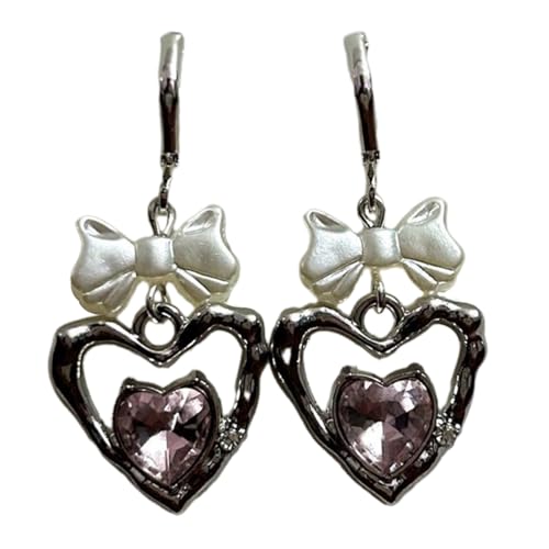 Elegante Herzförmige Ohrringe Charme Ohrring Stylish Ohr Piercing Pendelly Schmuck Niedliche Hengste Schmuckzubehör Leichte Ohrringe von Storage Bag