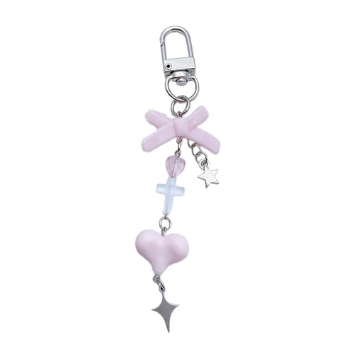 Fashion Heart Butterfly Bowknot Telefon Charme Straps Autoschlüssel Hängen Anhänger Bag Dekoration Lanyard Geldbeutel Zubehör Telefon Keychain Gurt Für Schlüssel Cartoon Charm Chain Bowknot von Storage Bag