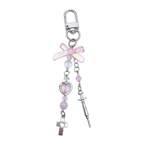 Fashion Heart Butterfly Bowknot Telefon Charme Straps Autoschlüssel Hängen Anhänger Bag Dekoration Lanyard Geldbeutel Zubehör Telefon Keychain Gurt Für Schlüssel Cartoon Charm Chain Bowknot von Storage Bag