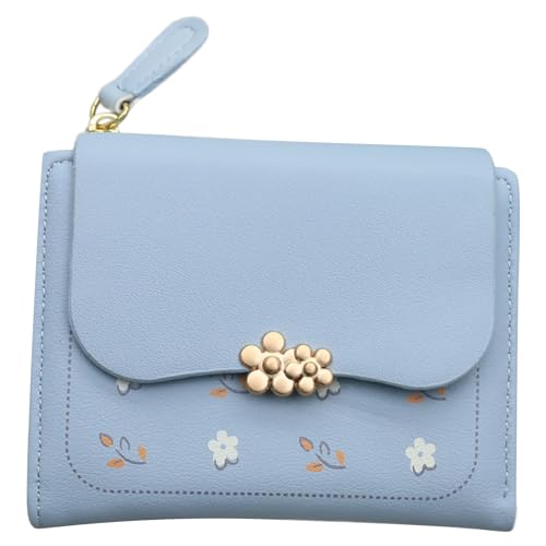 Floral Print Wallet Money Cashtocke Für Frauen Mädchen PU Leder Münzholzkartenhalter Mit Mehreren Vergleichen Mehrere Fachkartenhalter Brieftasche von Storage Bag