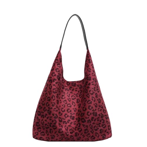 Frauen Achselbeutel Große Kapazität Handtasche Alleinfängige Achselhöhlenbeutel Koreanische Stile Schulter Leoparden Druckeinkäufe Frauen Handtasche Große Kapazität Achselhöhle Koreanische Stile von Storage Bag