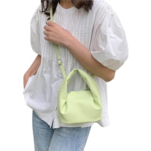 Frauen Bag PU Leder Umhängetasche Mode Ruched Crossbody Casual Messenger Solid Farbe Handtasche Und Geldbörse Frauen PU Leder Schultergeräte Crossbody Solid Color Messenger von Storage Bag
