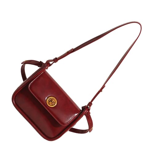 Frauen Bag Winter Umhängetasche Retro Crossbody Einfache Handtasche PU Leder Achsel von Storage Bag