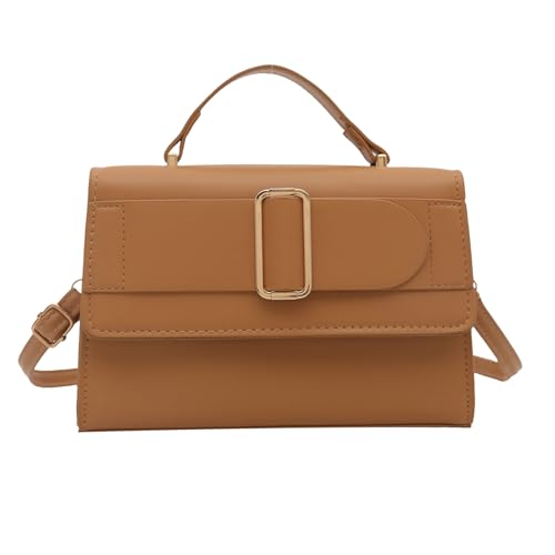 Frauen Top Tasche Pendler Crossbody Bag PU Leder Handtasche Metall Dekorierte Schulter Für Alltägliche Reisen Frauen Pendler Schulter Freizeit Crossbody Trend Handtasche Kleine Quadrat von Storage Bag