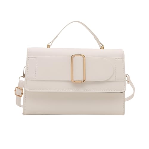 Frauen Top Tasche Pendler Crossbody Bag PU Leder Handtasche Metall Dekorierte Schulter Für Alltägliche Reisen Frauen Pendler Schulter Freizeit Crossbody Trend Handtasche Kleine Quadrat von Storage Bag
