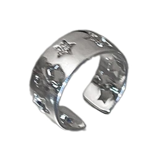 Fünf Punkte Stars Offene Fingerringe Einfache Stapelbare Ringe Fashion Versprechen Punkschmuck Geschenk Für Frauen Mädchen Verstellbarer Finger Einzigartiger Design Schmuck Schmuck von Storage Bag