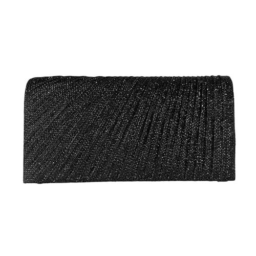 Funkelnde Handtasche Mode Plissierte Handtasche Elegante Abendkupplungskopplung Hochzeitsfeier Umhängetasche Für Frauen Und Damen Funkelnde Party Abnehmbarer Kettenkupplung Elegantes Hochzeitszubehör von Storage Bag