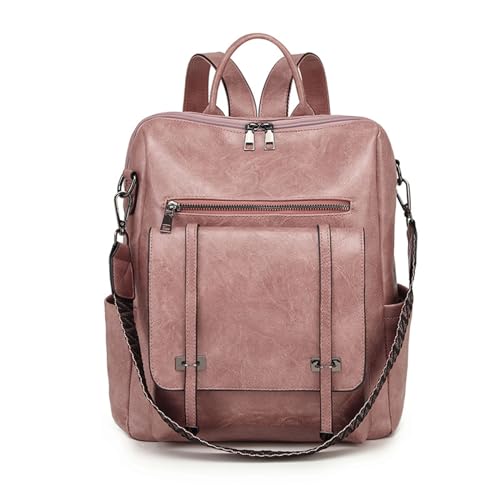 Storage Bag Funktionelle Frauen Umhängetasche Vintage Rucksack Praktische PU Leder Handtasche Für Verschiedene Tägliche Gebrauchs Reise Rucksack von Storage Bag