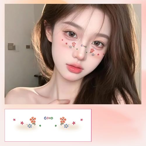 Gesicht Make Up Patches Musik Notiz Gesicht Tätowierter Aufkleber Temporär Tätowierter Wasserdichte Aufkleber Für Halloween Temporary von Storage Bag