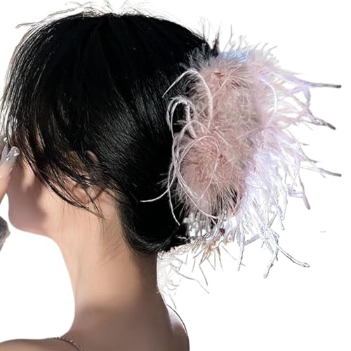 Haarklaue Clip Gefiedertes Thema Haarklaue Klemme Schöne 1920er Barrettes Starke Haarnadel Für Mädchen Trendy Frauenclip von Storage Bag