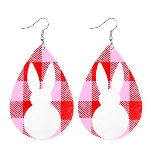 Kaninchenabdruck Gitter Leder Ohrring Mode Dangle Ohrringe Entzückende Ohrringe Ornament Für Partys Und Versammlungen Ohrdekoration von Storage Bag