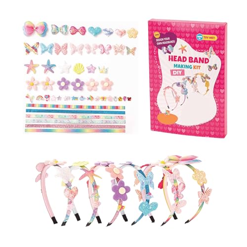 Kinder Stirnband Machen Spielzeugset Foster Kreativität Und Bildung Für Kinder Schmuck Spielzeug Für 4 Bis 10 Mädchen Schmuck Making Set Personalisierte Box Girl von Storage Bag
