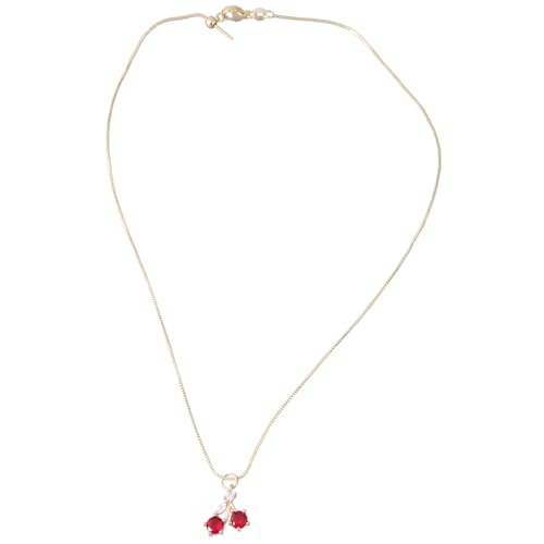 Kirschen Hängen Halskette Auffällige Kirschen/Regenschirm Anhänger Halshain Stylish Colarmbone Kette Ornament Künstlerische Kirschen Anhänger Halskette von Storage Bag