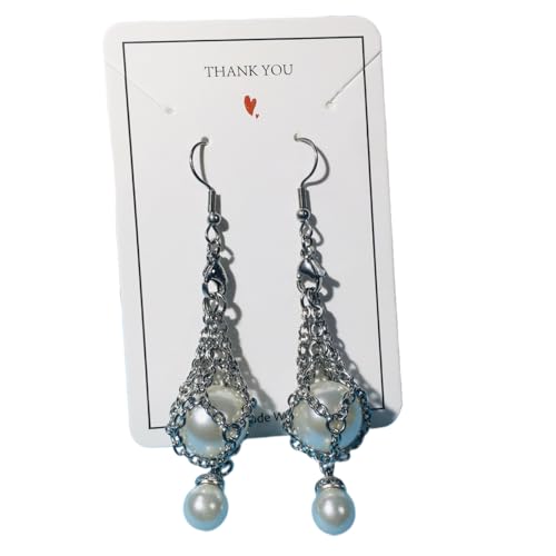 Kristallkäfighalter Ohrringe Einstellbarer Steinhalter Anhänger Netto Ohrringe Austauschbarer Ohrhaken Tropfenkristallstein von Storage Bag