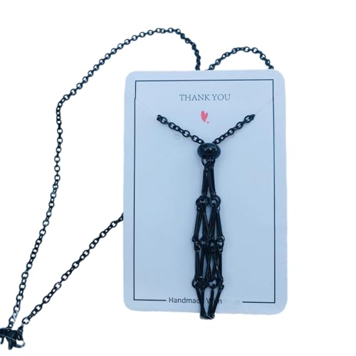 Kristallsteinhalter Halskette Verstellbares Kettengitter Anheizt Anhänger Halsketten Kristallkäfig Halskette Schmuck Für Frauen Männer Steinhalter Einstellbarer Kettennetz Pendel Anhänger Seil von Storage Bag