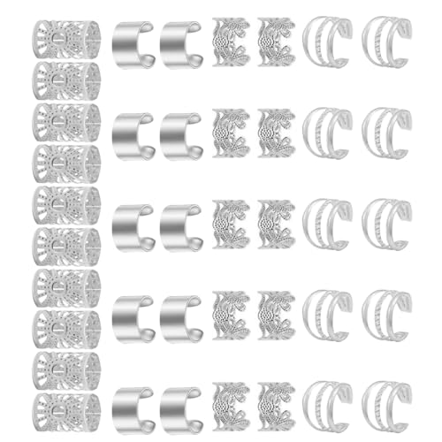 Kronen Dreadlock Haarringe Stilvolle Und Praktische Haare Dekors Einfach Installation Für Mode Einzelpersonen Auf Festivals Partyaccessoires von Storage Bag