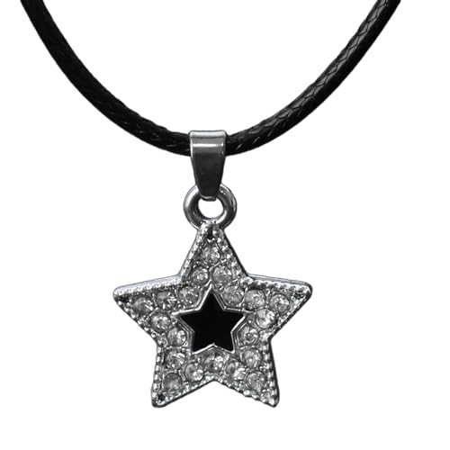 Lederseil Choker Punk Neckkette Fünf Punkte Stern Schlangeblikaner Kette Für Modeswächter Damen Unisex Accessoires Frauen Männer Accessoires von Storage Bag