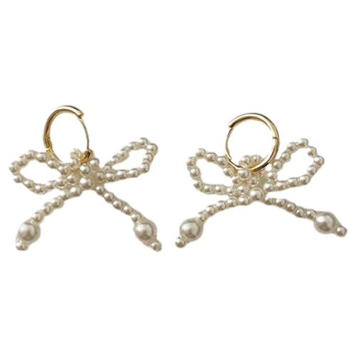 Mode Bowknot Ohrringe Perlen Ohrschmuck Einzigartige Dangle Ohrringe Zartes Ohr Verzierungen Geschenk Für Modische Liebhaber Leichtgewicht von Storage Bag