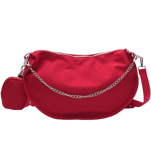 Mode Nylon Crossbody Tasche Mit Verstellbaren Gurt Umhängetaschen Satchel Handtasche Für Mobiltelefone Und Brieftaschen Unisex Casual Bag von Storage Bag