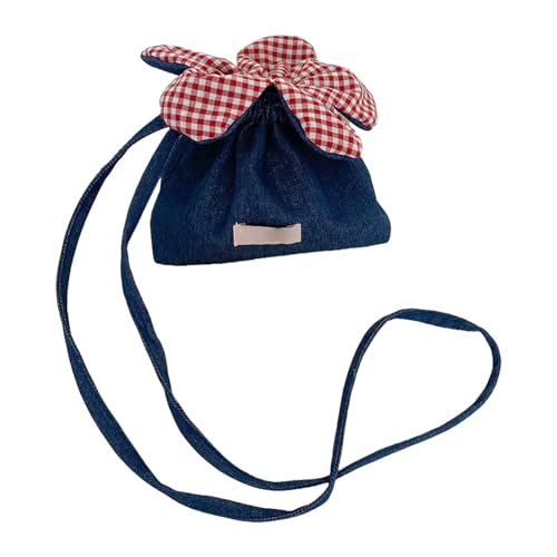 Moderne Unisex Crossbody Bag Verstärkte Nähte Kordelstring Ergonomisches Design Geeignet Für Pendeln Von Einkaufsbeuteln Jugendliche Jeans Modesasche von Storage Bag