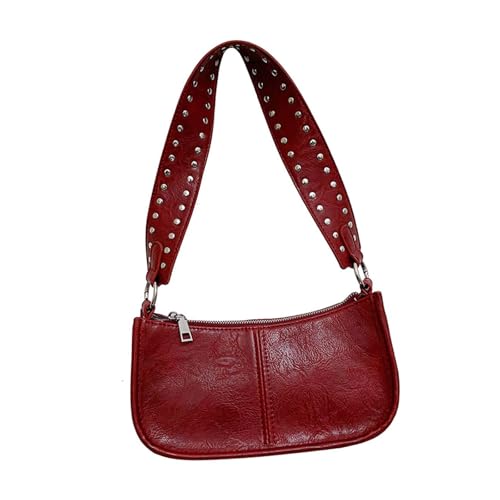 Modische 90er Jahre Stile Frauen Nieten Besorgt Crossbody Bag PU Leder Kleine Schultertasche Mit Abnehmbar Modische 90er Jahre Stile Frauen Nieten Besorgt Crossbody Bag PU Leder Kleine Schultertasche Mit Abnehmbar von Storage Bag
