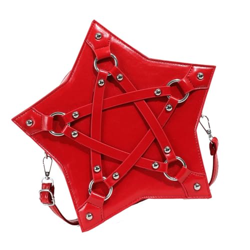 Modische Sternform Umhängetasche Für Frauen Punk PU Leder Nieten Besetzt Crossbody Bag Tasche Streetwear Crossbody Modische Sternform Umhängetasche Für Frauen Punk PU Leder Nieten Besetzt Crossbody Bag Tasche Streetwear Crossbody von Storage Bag