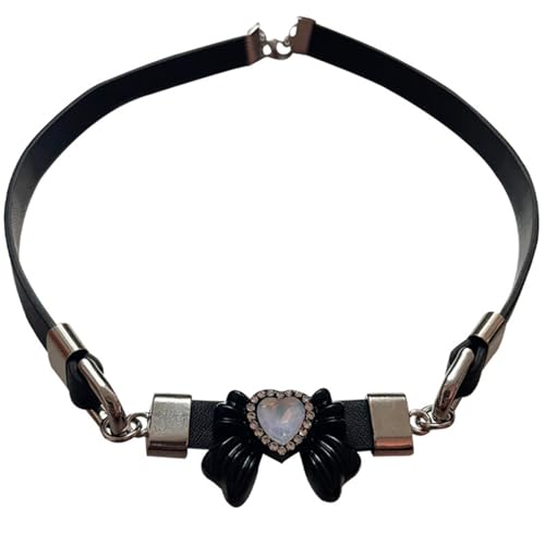 Niedliche Herz Bowknot Anhänger Halskette Für Mädchen Modische Und Vielseitige Neckkettenschmuck Schmuck Schlangekette Kette Charm Vielseitige Halskette von Storage Bag