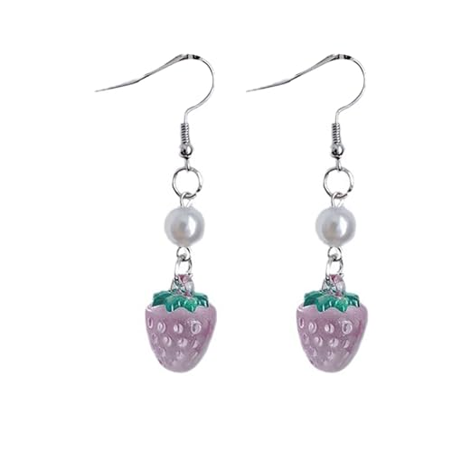 Ohrringe Mit Erdbeercharm Süßes Mädchen Herzohr Ohr Verhinderung Süße Kleine Erdbeerperlen Ohrbedeckung Trendy Ohr Drops Mädchen Schmuck Geschenk von Storage Bag