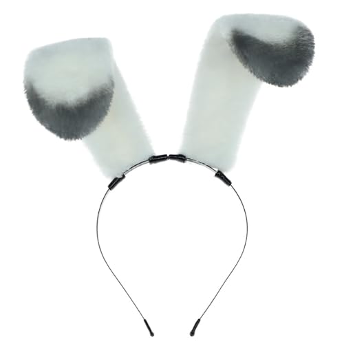 Performances Kaninchen Ohrstirnbänder Carnivals Party Plüsch Kopfbedeckung Film Enthusiasten Party Cosplay Animes Tools Unisex Ohr Stirnbänder Für Frauen Kaninchen Erwachsener Für Mädchen White von Storage Bag