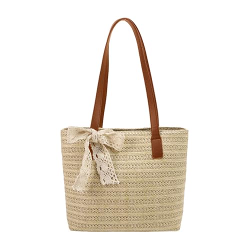 Rattan Gewebter Unterarm Tasche Kleine Umhängetasche Tasche Für Frauen Kleine Strandbeutel Schulterbaus Handtaschen Geldbeutel Strandtaschen Wasserdichte Sandfeste Taschen Für Frauen Mit Gummi von Storage Bag