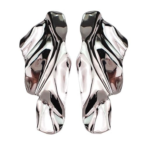 Retro Unregelmäßige Metallohrringe Geometrische Metallohrstollen Accessoire Persönlichkeit Ohrhörer Für Modeliebhaber Unregelmäßige Leichtmetallebenen von Storage Bag