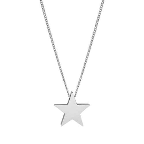 Star Pendant Halskette Moderner Nackenschmuck Stahlmaterial Y2K Ketten Halskette Geeignet Für Mode Outfits Geschenk von Storage Bag