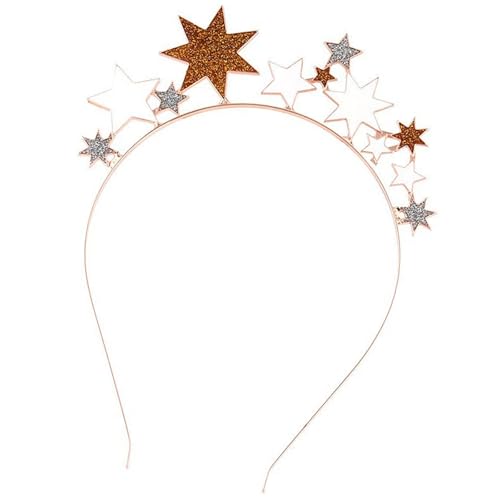 Sternmuster Stirnband Durabilität Fabric Hair Hoop Bequeme Stirnbänder Für Partys Event Cosplay Kinderparty Kopfbedeckung von Storage Bag