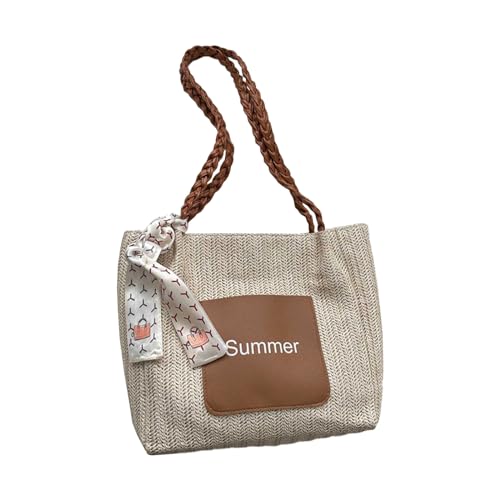 Stilvolle Gewebte Umhängetasche Für Frauen Leicht Und Praktische Einkaufstasche Großer Kapazität Trend Verbessert Ihre Stile Mit Großer Kapazität Gewebter Schultermodik Und Praktischer Frauen von Storage Bag