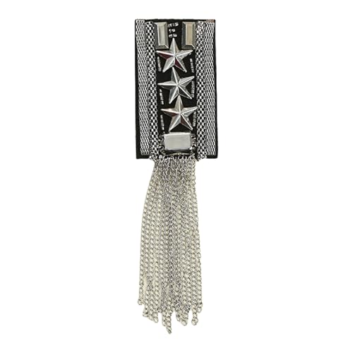 Stilvolle Metallkette Quasten Tassels E Bahn Vintage Star Eottesams Schulterabzeichen Mit Stecknadel Für Lässige Formelle Outfit Dekoration Schulter Accessoire Stilvolle Metallkette Quasten Tassels E Bahn Vintage Star Eottesams Schulterabzeichen Mit Stecknadel Für Lässige Formelle Outfit Dekoration Schulter Accessoire von Storage Bag