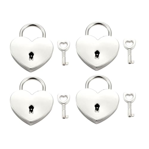 Storage Bag 2/4 Sets Liebe Geformte Schlösser Eleganter Schlüsselbund Pendelled Herzgeformtes Vorhängeschloss Mit Für Besondere Anlässe Herzschloss von Storage Bag