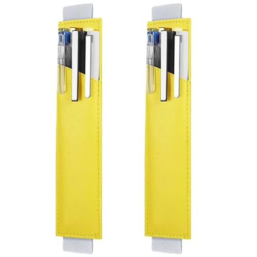 Storage Bag 2 PCS Stifthalter Mit Verstellbaren Elastischen Bändern Lederstifte Hülle Notebook Stifthaltertasche Für Hardcover Journal Water Resistant Case von Storage Bag