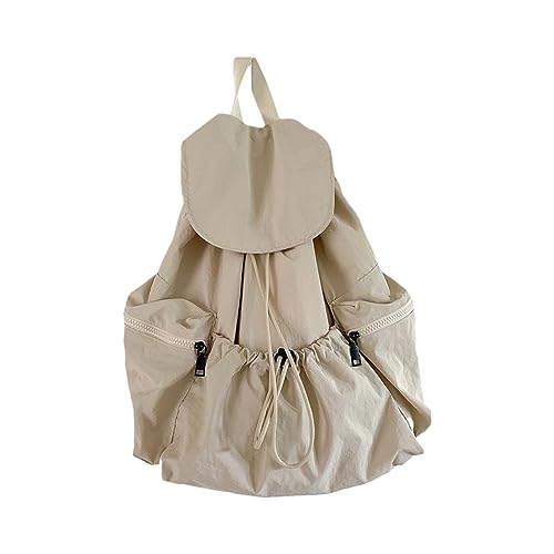 Storage Bag 2023 Neue Rucksackschüler Schoolbag Nylon Reisetaschen Schule Rucksack Falten Kordel Taschen Daypack Für Mädchen Teenager Großer Kapazitätsklappen Rucksack von Storage Bag