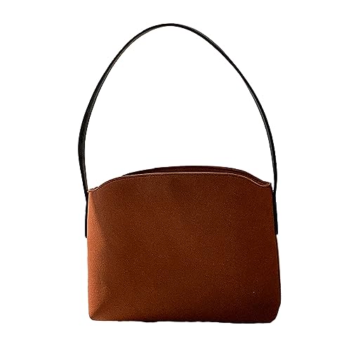 Storage Bag 2023 Neue Umhängetasche Feste Farbe Lady Geldbeutel Für Mädchen Frauen Unterarmtasche Trendy Achselhöhle Mode Freizeit Handtasche Achsel von Storage Bag